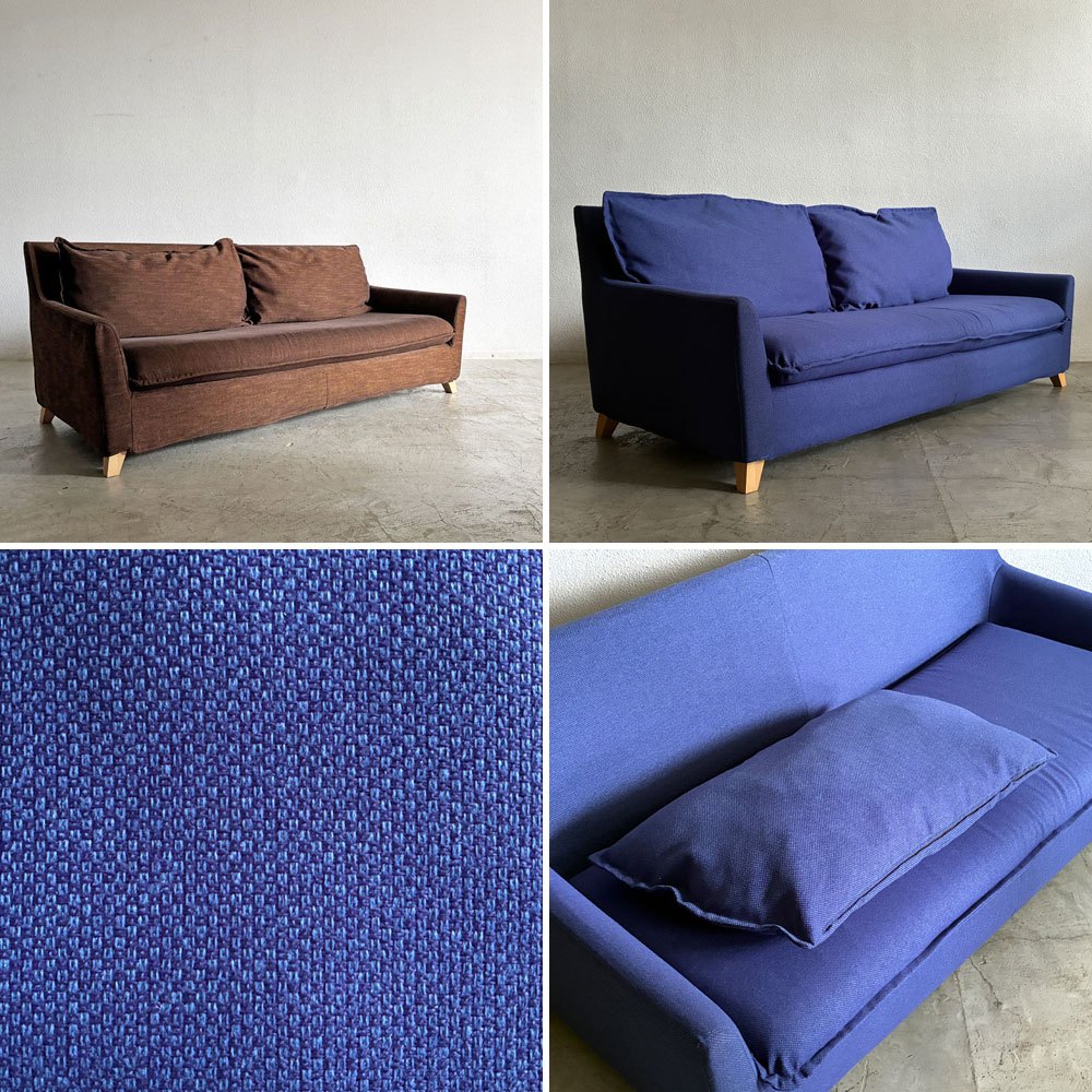 リラックスフォーム RELAX FORM サボン SAVON 3人掛けソファ W188cm 替えカバー2色付き カタログ合計定価￥132,000- 〓