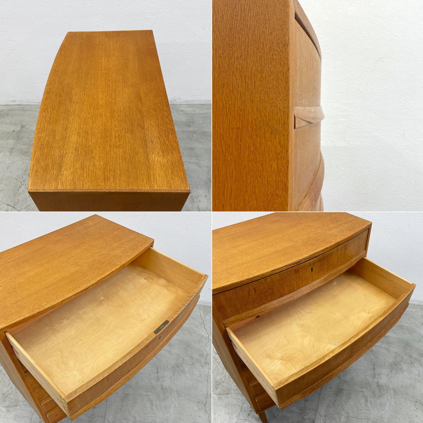 エイチ・シー・モブラー H.C.Mobler オーク材 6段チェスト 鍵無し Oak wood six-drawer chest 抽斗6杯 ナチュラル デンマークビンテージ〓