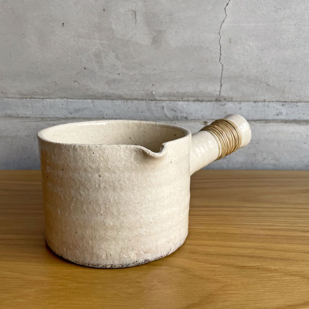 十場あすか 耐熱片手鍋 土鍋 片口 陶器 陶芸家 現代作家 つくも窯♪