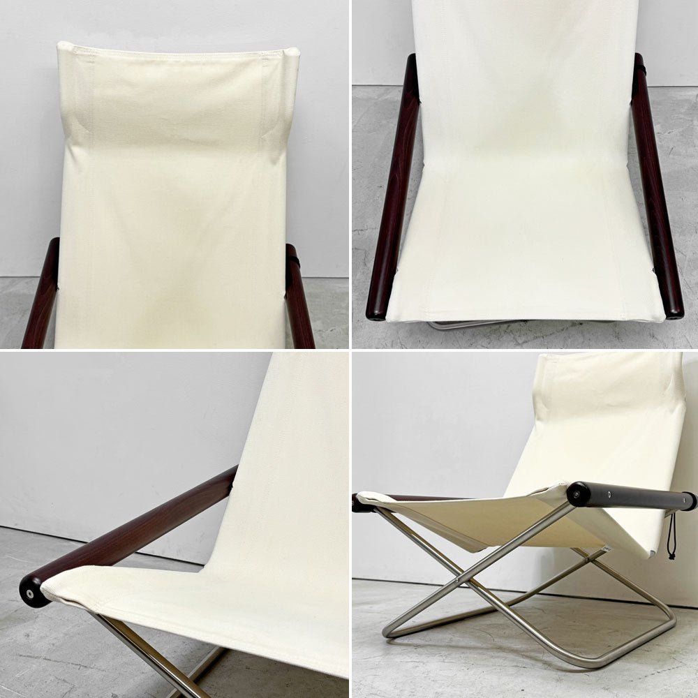 ニーチェア エックス NY chair X フォールディングチェア＋オットマン ロッキングチェア 折り畳み MoMA 新居猛 ●