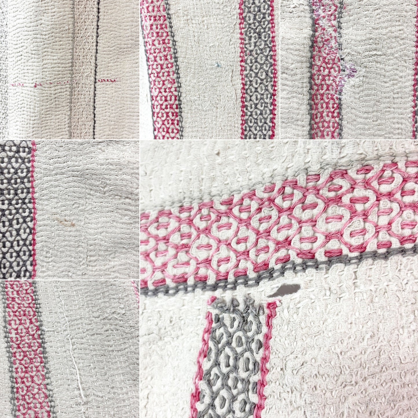 ビンテージキルト vintage 古布 インドキルト 165×120cm ハンドメイド LIGHT YEARS取扱 ●
