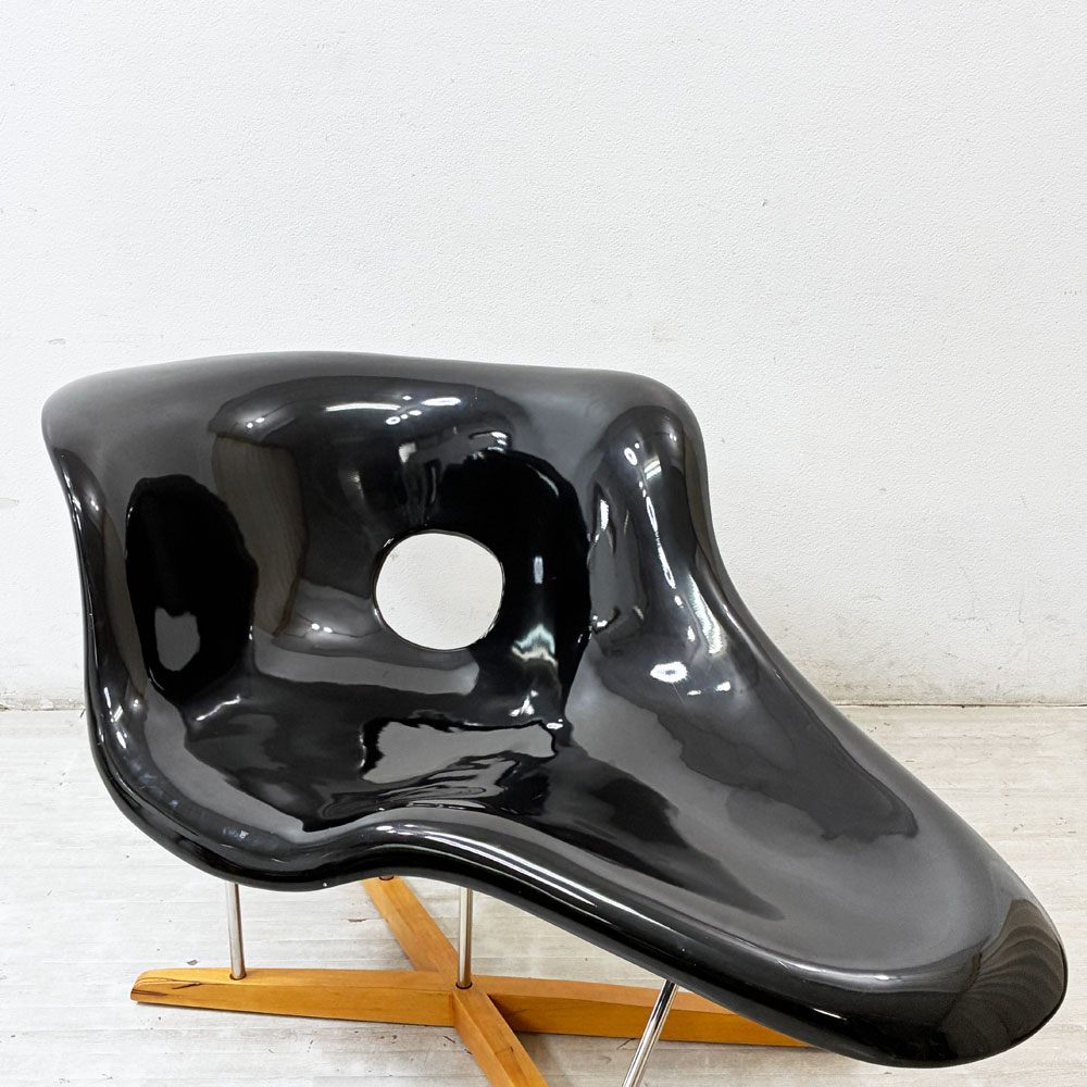 チャールズ＆レイ・イームズ C&R Eames ラ・シェーズ La chaise ラウンジチェア シェーズロング ブラック リプロダクト品 名作 ミッドセンチュリー ●