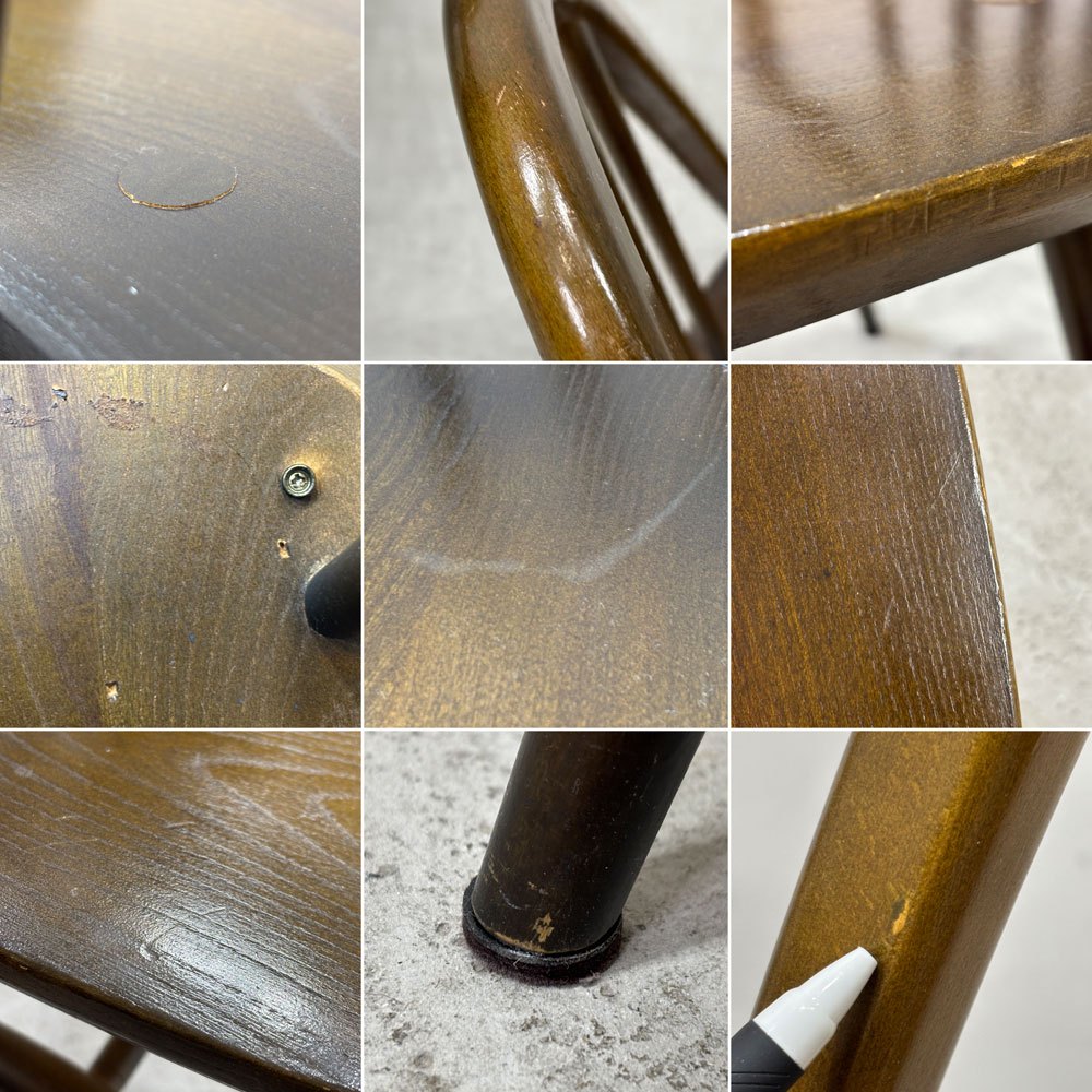 アーコール Ercol クエーカーチェア ダイニングチェア ハイバック エルム材 × ビーチ材 UKビンテージ 英国家具 ●