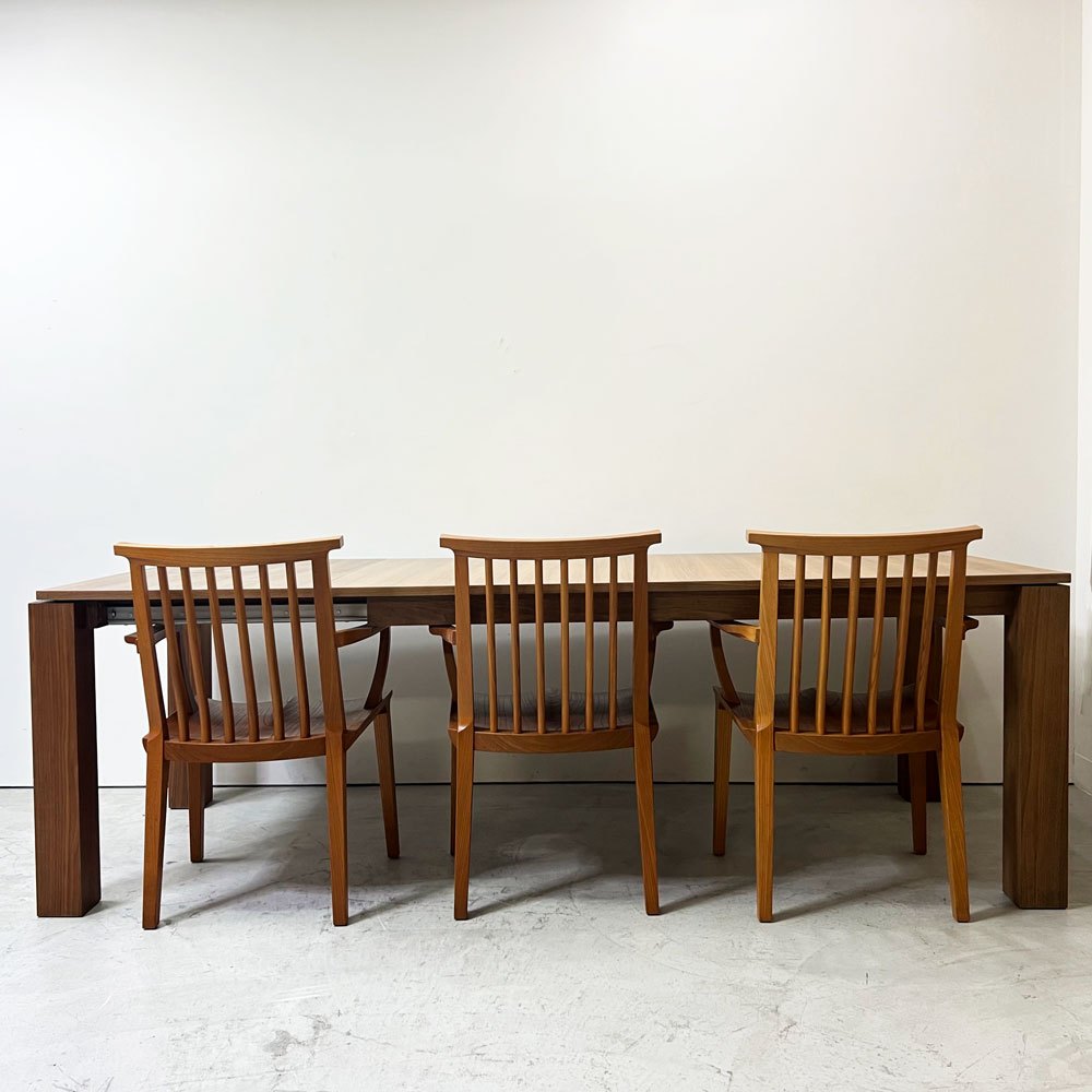 モーダエンカーサ moda en casa アマンド amando 160-220 伸長式 ダイニングテーブル ウォールナット シンプルモダン 廃番 参考定価162,800円 ●
