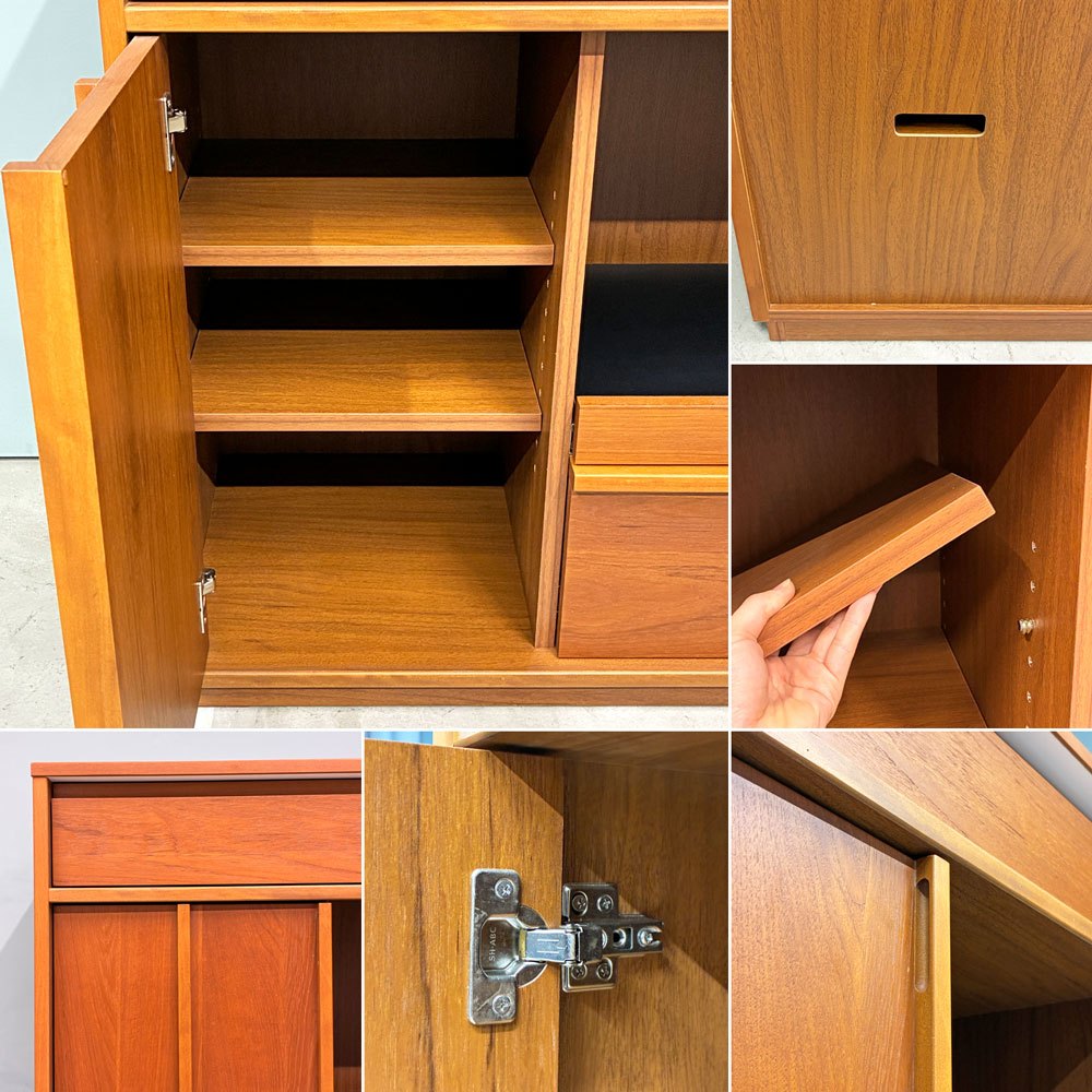 ウニコ unico ウィック WICK キッチンカウンター キッチンボード キャビネット チーク材 W80㎝ 廃番 ◎