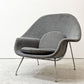 ノル ノール Knoll サーリネンコレクション ウームチェア Womb chair ラウンジチェア 1pソファ クロムベース グレー系 ファブリック エーロ・サーリネン ミッドセンチュリー ●