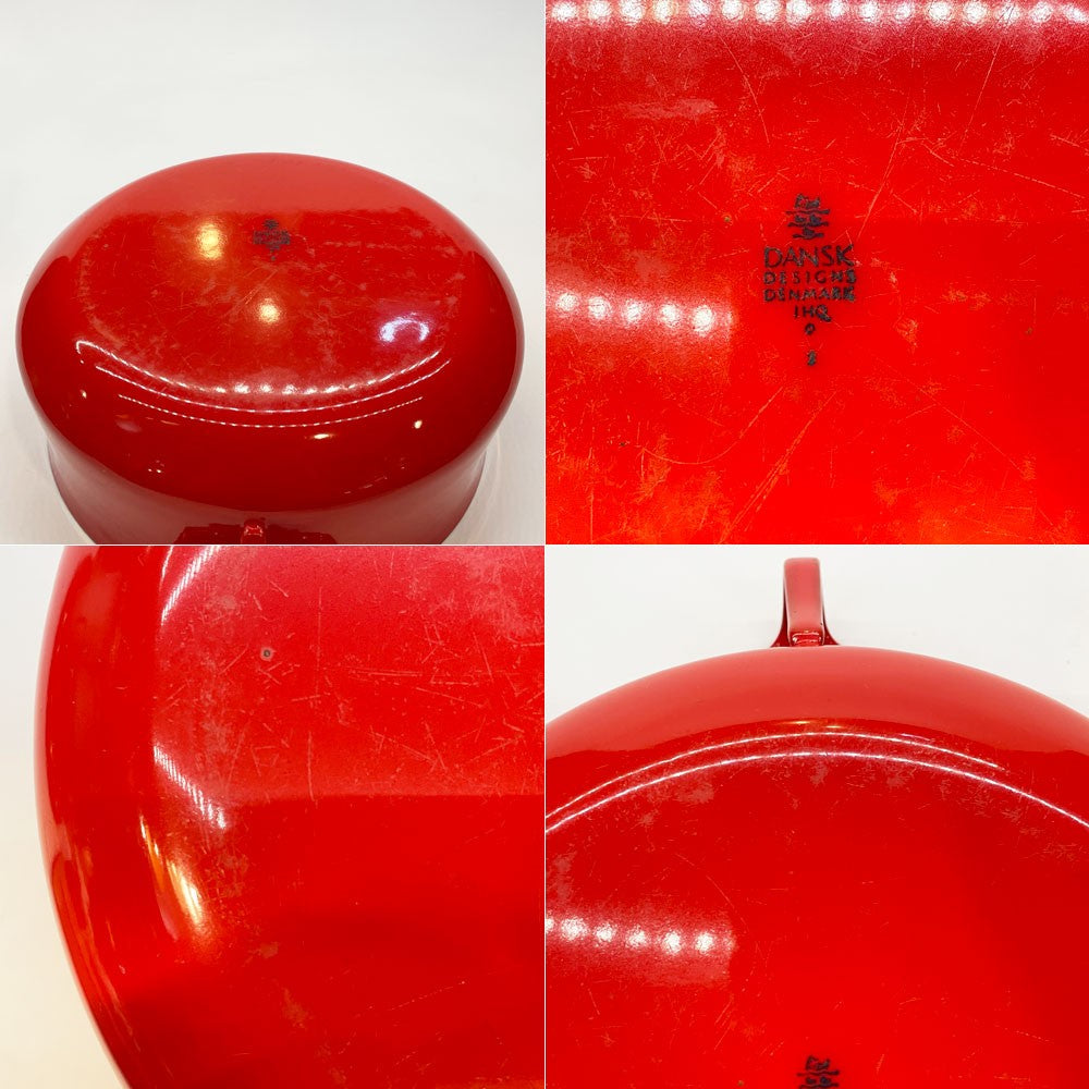 ダンスク DANSK コベンスタイル koben style ホーロー 両手鍋 Φ23cm レッド 琺瑯 イェンス・クイストゴー Jens Quistgaard  ビンテージ デンマーク製 ★