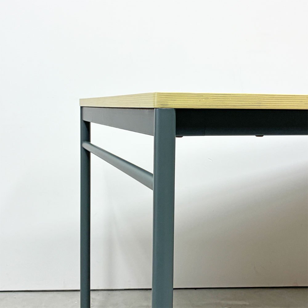 マスターウォール MASTERWAL レ・フォルメ Les Formes ブルエ BLEUET ダイニングテーブル ウッドトップ スチールレッグ W140cm 佐々木 章行 廃番 外箱付 未使用保管品 ◎