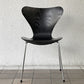 フリッツハンセン Fritz Hansen セブンチェア ダイニングチェア カラードアッシュ ブラック アルネ・ヤコブセン 北欧 デンマーク 定価￥76,780- B ◇