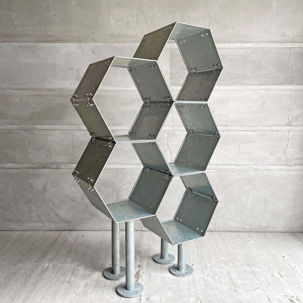 ダルトン DULTON エクステンションHHPラック ハニカムラック オープンシェルフ ディスプレイラック スチール インダストリアル ミッドセンチュリーデザイン 廃番 ♪