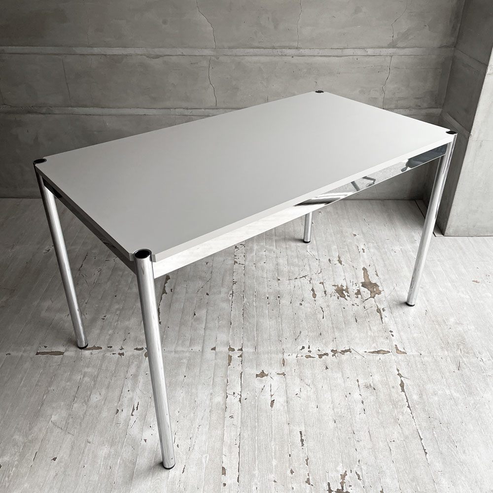 USMハラー USM Haller モジュラーファニチャー ハラーテーブル ワークデスク ダイニングテーブル MDF ピュアホワイト アジャスター付 高さ調節機能付き スイス ♪