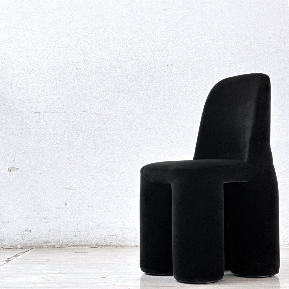 ミネルバ MINERVA ゾウ チェア Zo chair ブラック ベロア調 ぬいぐるみの椅子 黒川雅之 Kurokawa Masayuki 80's vintage ●