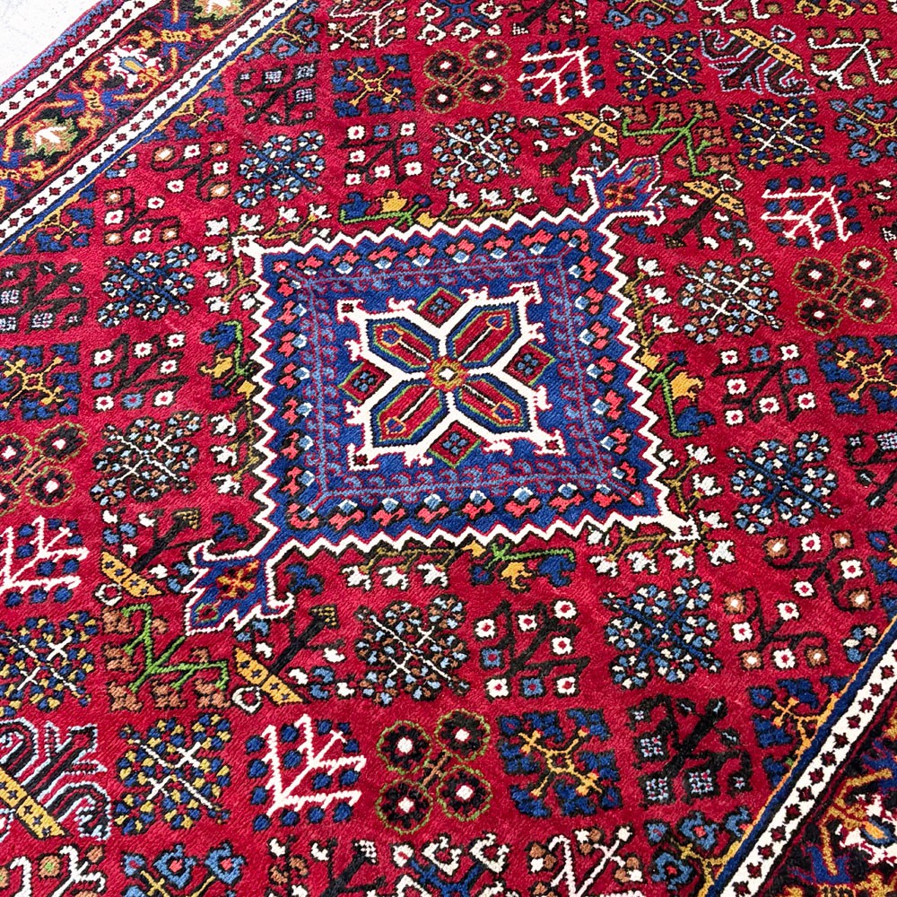 ジョーサガン Joshaqan ジョーシャガン ペルシャ絨毯 ラグ カーペット 絨毯 215×134 cm 草木模様 幾何学模様 手織り イラン ●