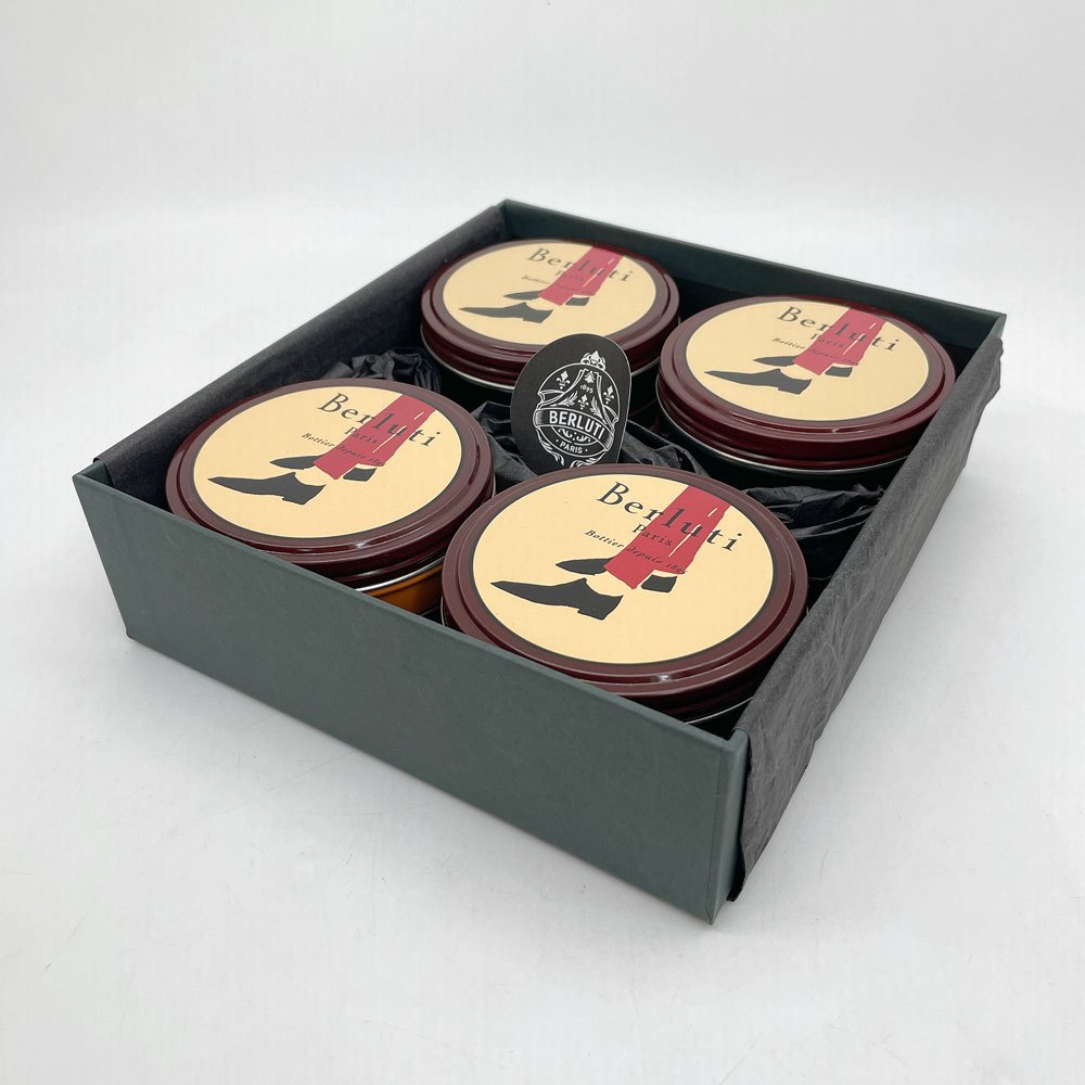 ベルルッティ Berluti 純正 レザー コンディショニングクリーム ワックス 8色セット 箱付 フランス ●