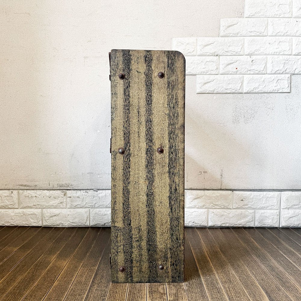 ジャパンビンテージ Japan Vintage 古い木味の本棚 3段 ブックシェルフ オープンシェルフ 飾り棚 H62.5cm 昭和レトロ 古家具 ◎