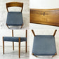 朝日木材加工 エッダ EDDA Dining Chair101 Fabric ダイニングチェア ブルー 北欧 定価￥33,000- A ●