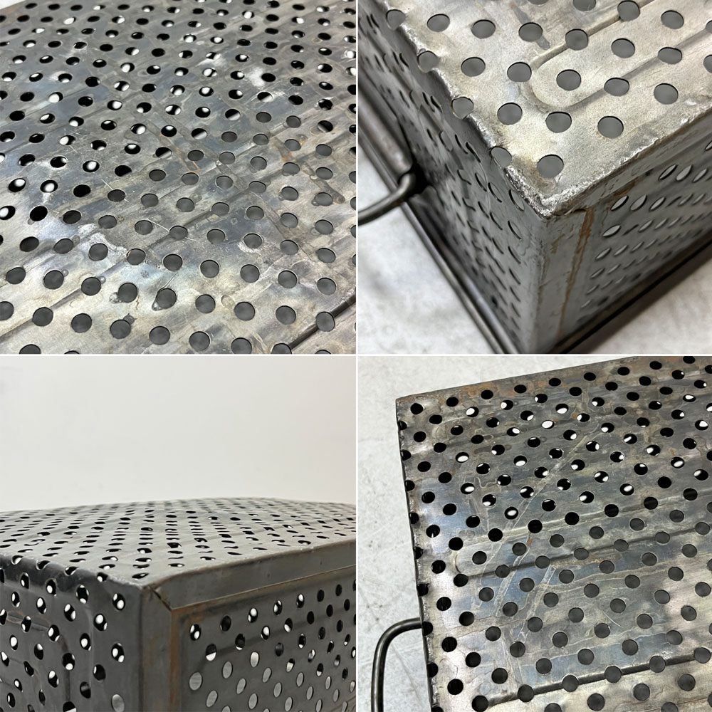 SCHAFER スタッキング ストレージボックス パンチングメタル インダストリアル ドイツビンテージ F ●