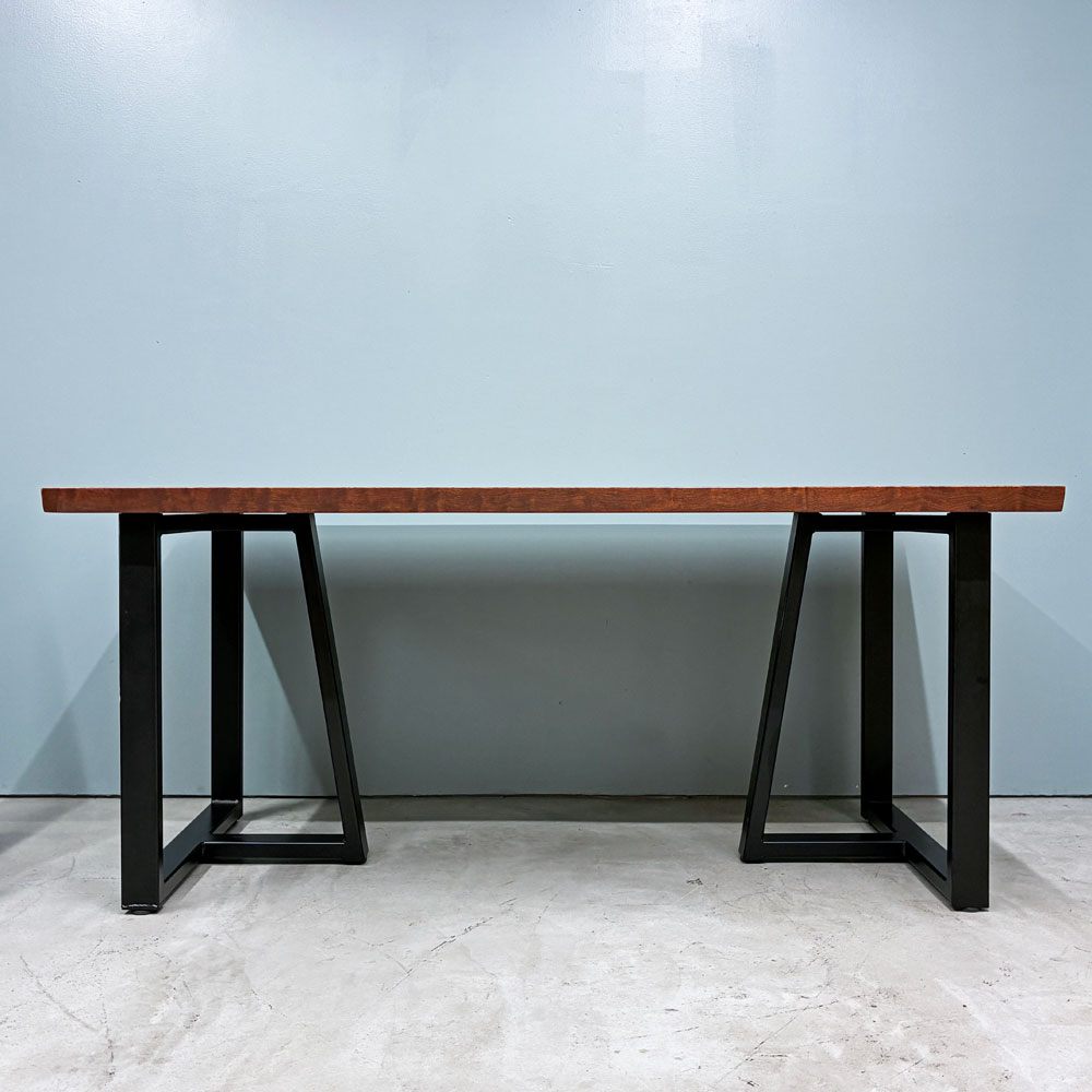 アノニマスデザイン Anonymous Design 天然木 一枚板 ダイニングテーブル スチール脚 W150cm 店舗什器 ◎