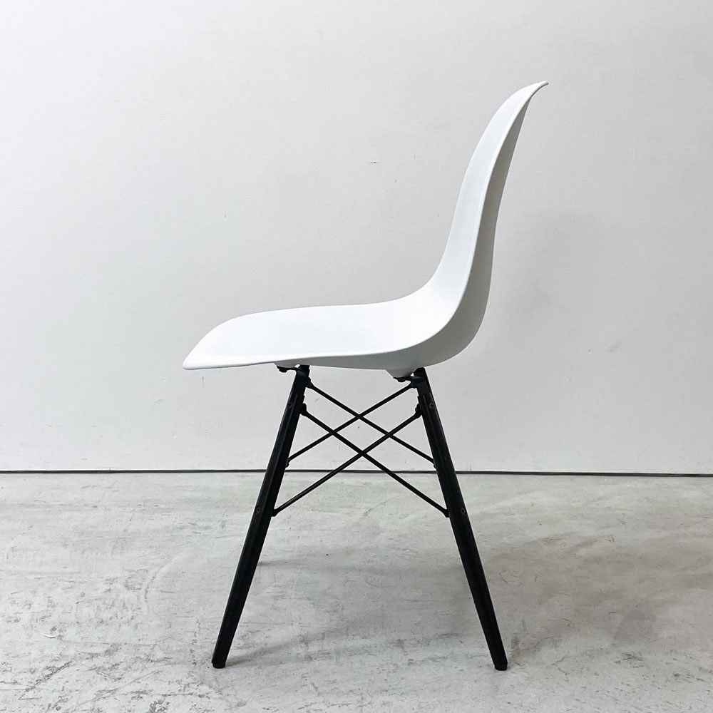 ハーマンミラー HermanMiller サイドシェルチェア ドゥエルレッグ DSW アルパイン × エボニー ポリプロピレン製 イームズ ミッドセンチュリー A ●