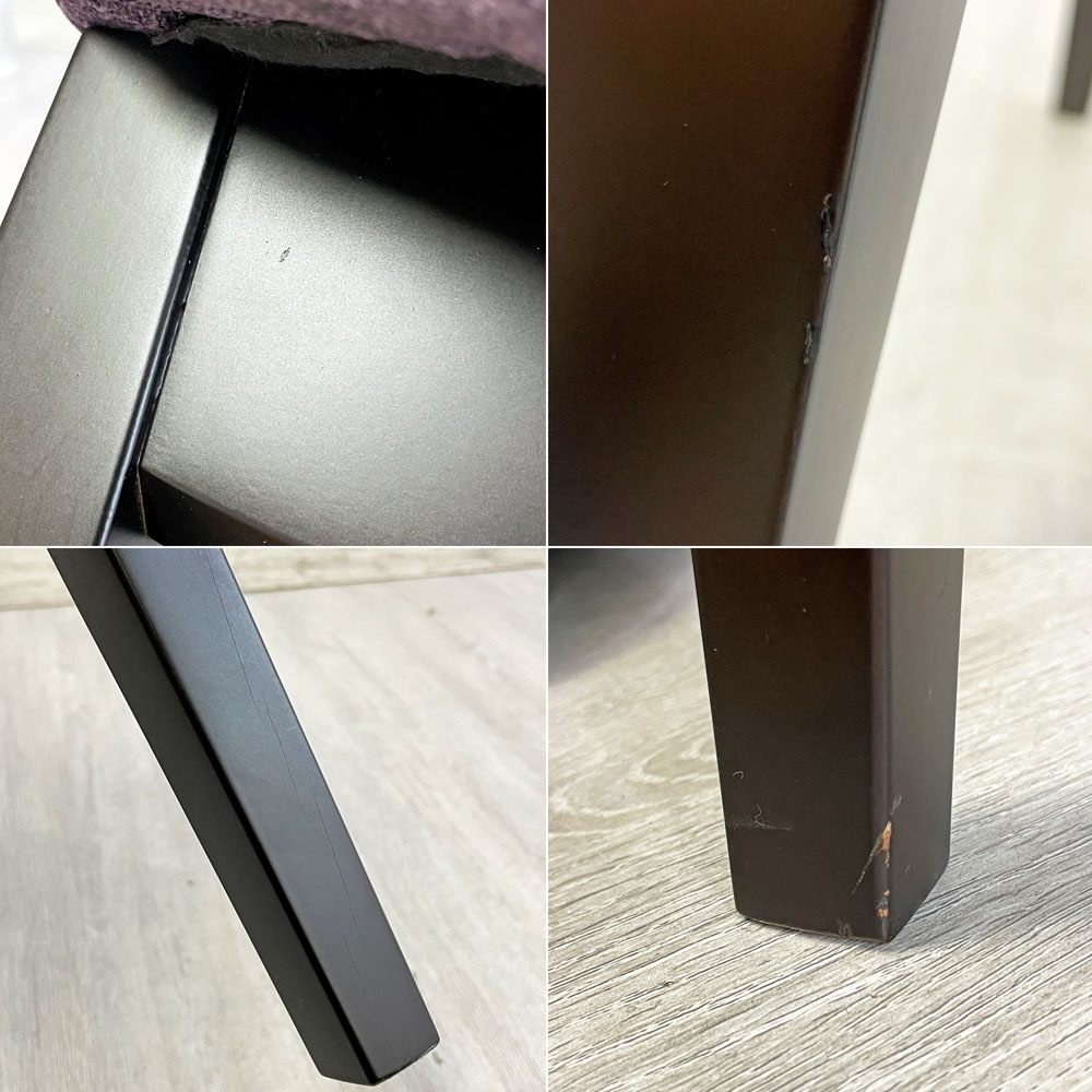 カワジュン KAWAJUN ドリディナチェア DORIDINA CHAIR ファブリック パープル モールドウレタン シンプルデザイン 美品 A ●