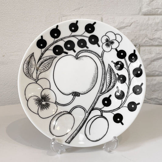 アラビア ARABIA パラティッシ PARATIISI ブラック プレート 16.5cm 旧ロゴ 北欧食器 A ◎