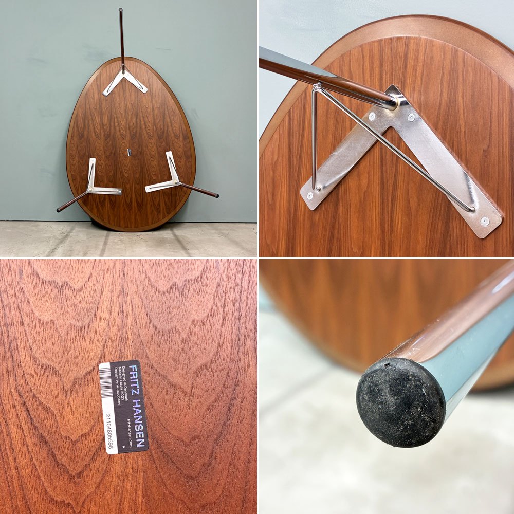 フリッツハンセン Fritz Hansen エッグテーブル EGG ダイニングテーブル 3603 ウォールナット 115cm アルネ・ヤコブセン 美品 ◎