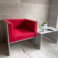 カッシーナイクスシー Cassina ixc. エアーフレーム AIR FRAME 3007 ミッドソファ 1人掛け 1シーター レッド系 デヴィッド・チッパーフィールド 受注生産品 ♪