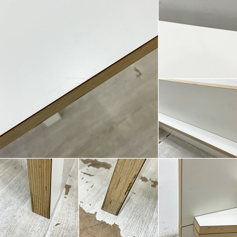 トーヨー Tojo シュテック Steck ダイニングテーブル プライウッド メラミン化粧板 W200cm ミッドセンチュリーデザイン ドイツ ●