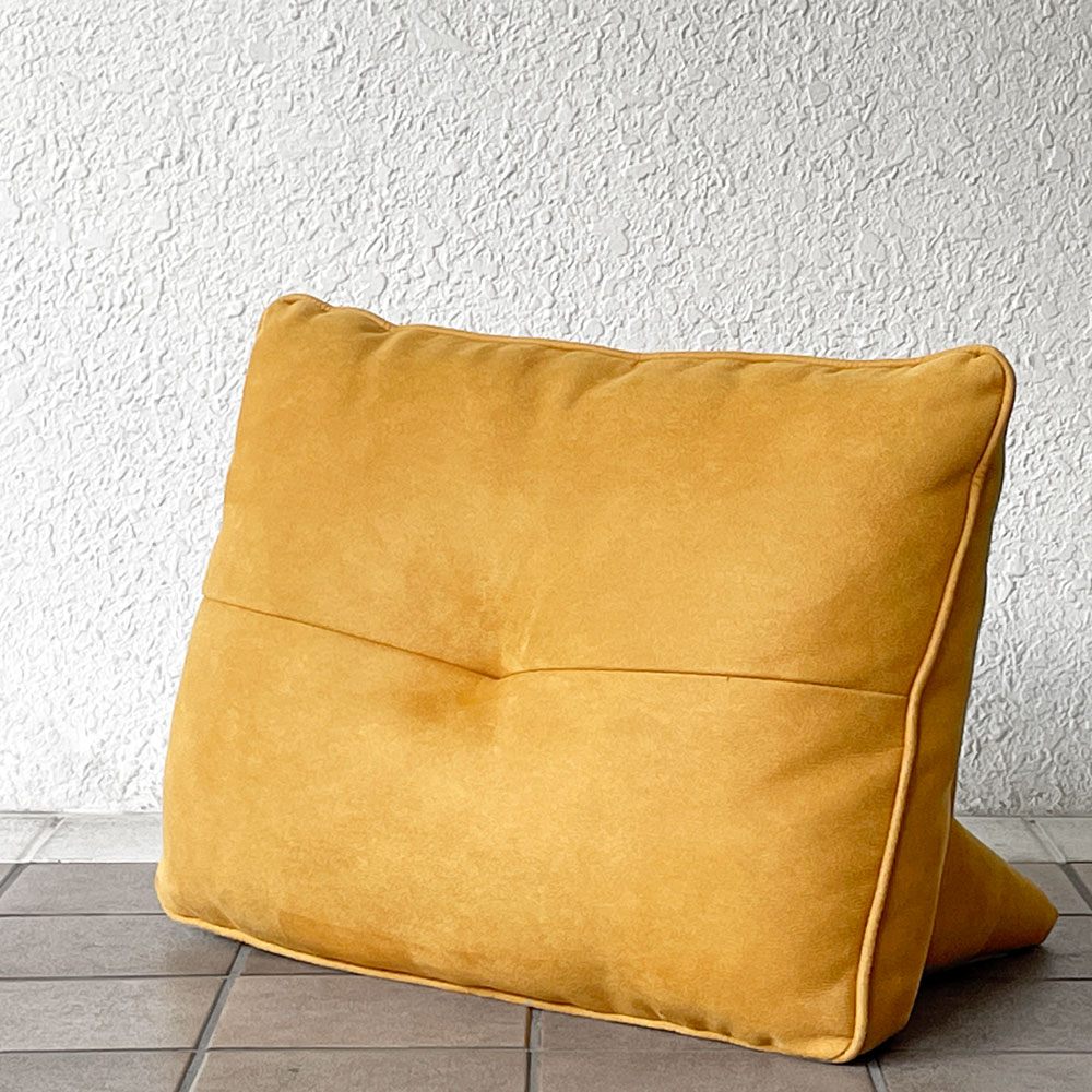 リラックスフォーム RELAX FORM アルフレード ALFREDO ソファ 背クッション ロータイプ 置き型クッション レザーテックス H42cm 関家具 定価16,500円 展示美品 ◇