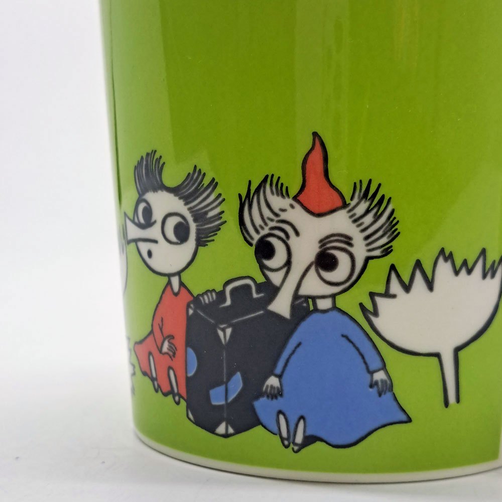 アラビア ARABIA ムーミン Moomin マグカップ トフスランとビフスラン ライトグリーン 廃番 フィンランド 北欧食器 ●