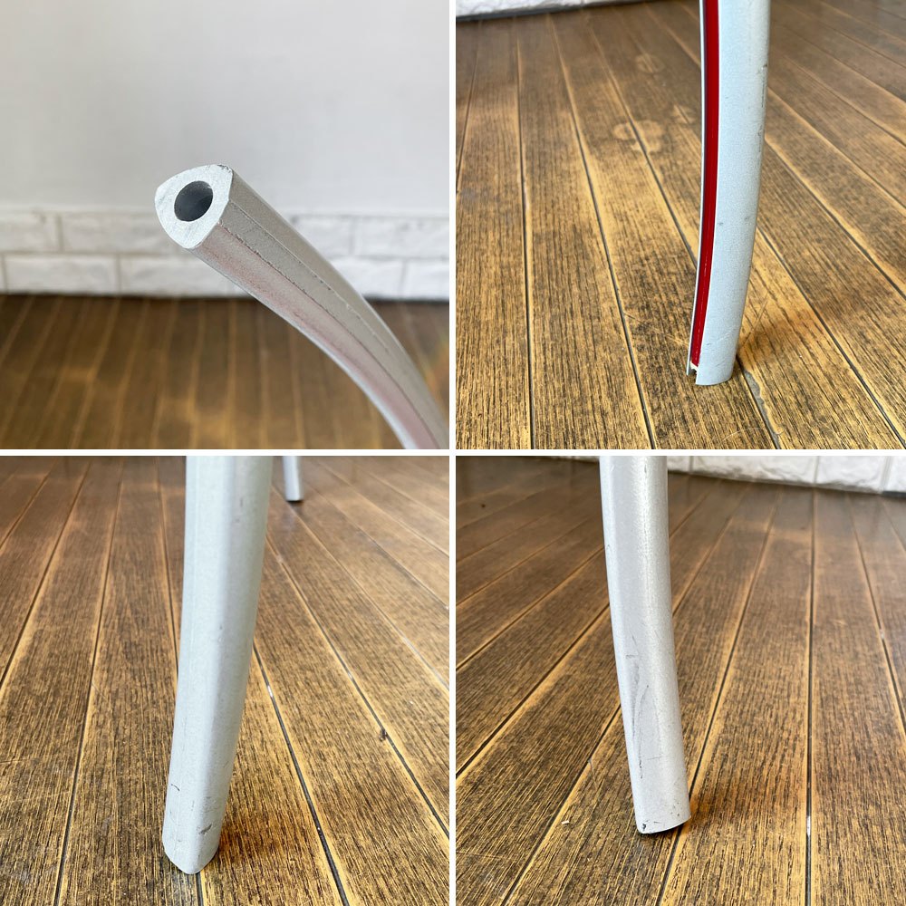 カルテル Kartell FPE chair スタッキングチェア ダイニングチェア アルミ ポリプロピレン レッド ロンアラッド イタリアモダン 廃番 ◎