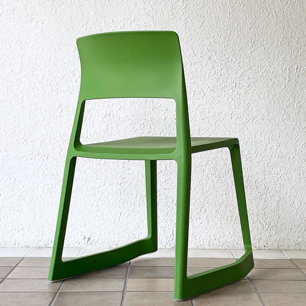 ヴィトラ Vitra ティプトン Tip Ton ワークチェア ダイニングチェア デスクチェア カクタスグリーン スタッキング チルト機能 定価￥47,300- ◇