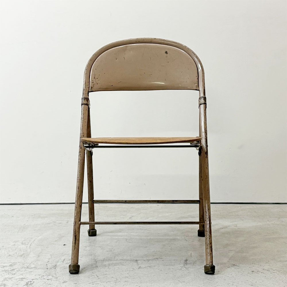 アメリカンシーティングカンパニー AMERICAN SEATING COMPANY フォールディングチェア プライウッド × スチール USビンテージ A ●
