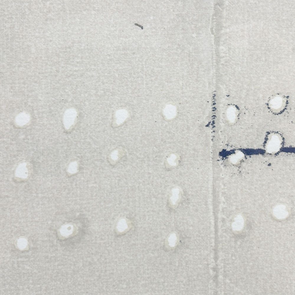 黒木周 shu kuroki クロスグラフ Blue Line and Dot 2001年 スクリーンサイズ 62×27cm 3/12 布版リトグラフ 額装品 版画 現代作家 ●