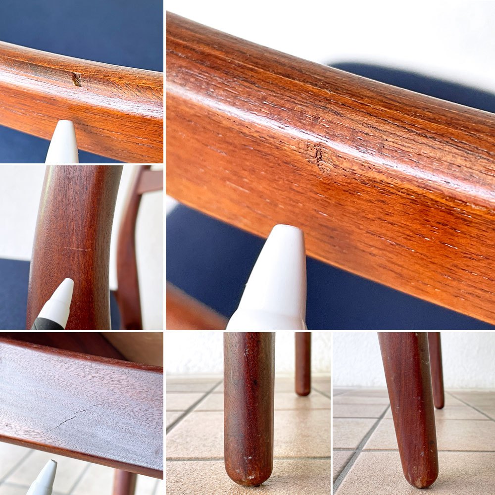 北欧ビンテージ Scandinavia Vintage ダイニングチェア 無垢材 ファブリック 北欧家具 モダンデザイン ◇