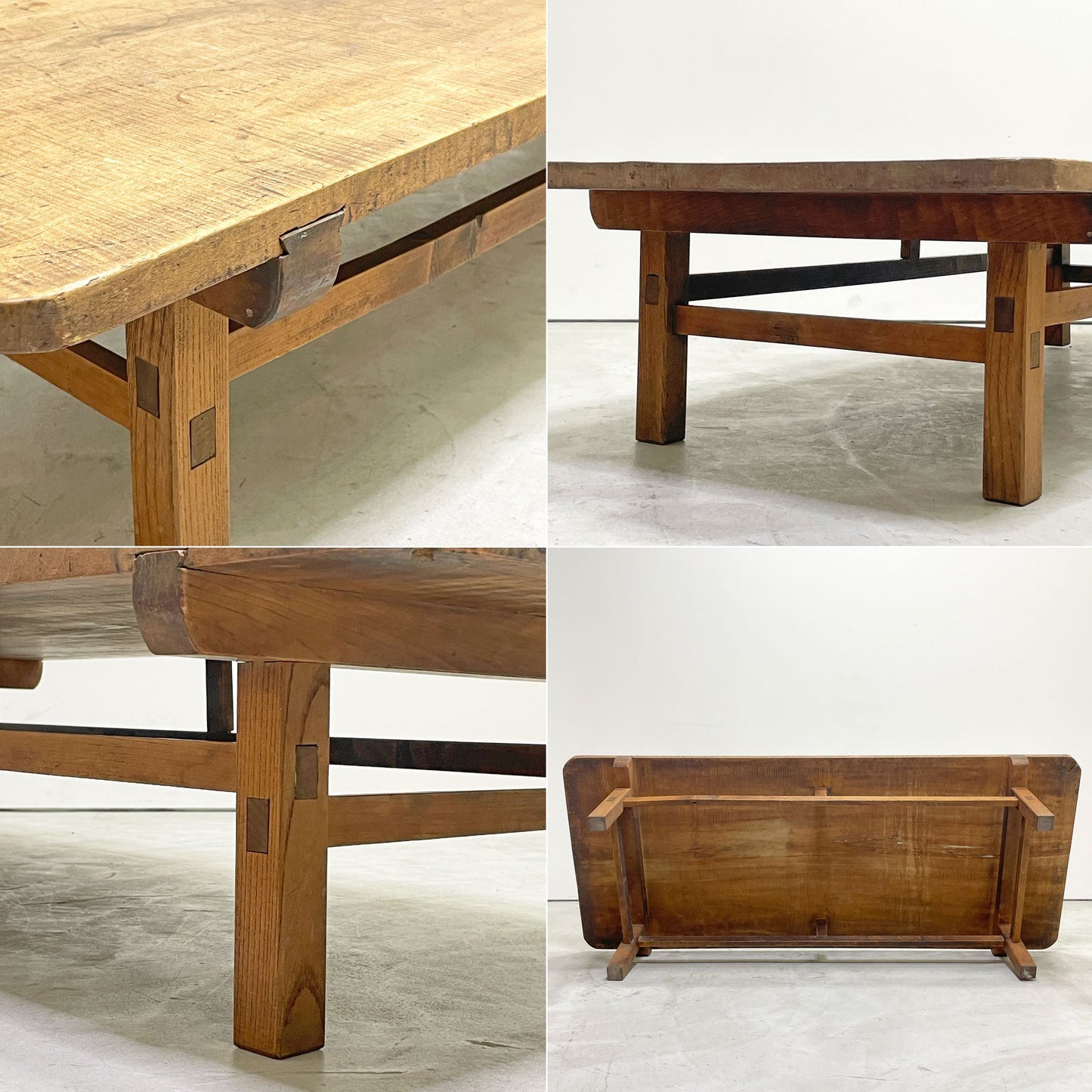 ジャパンビンテージ japan vintage 木製 座卓 ローテーブル W137.5cm 木味 日本家具 古家具 ●