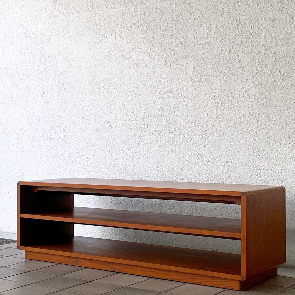 イデー IDEE マルー TV キャビネット MALUH TV CABINET AVボード アジャスター オープンタイプ アントンブラウン アッシュ材 W140cm 定価133,100円 良品 ◇