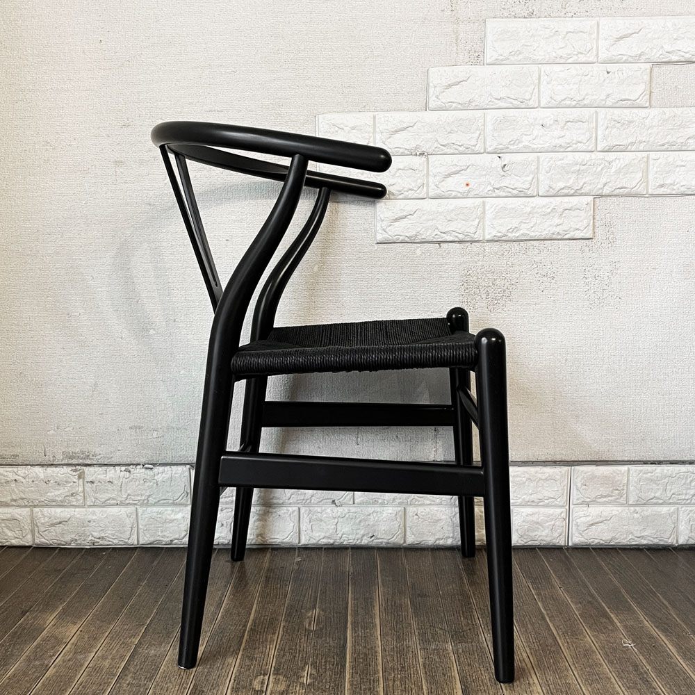 カールハンセン＆サン Carl Hansen & Son CH24 Yチェア ブラックラッカー×ブラックペーパーコード ビーチ材 ハンス・J・ウェグナー デンマーク 北欧家具 ◎
