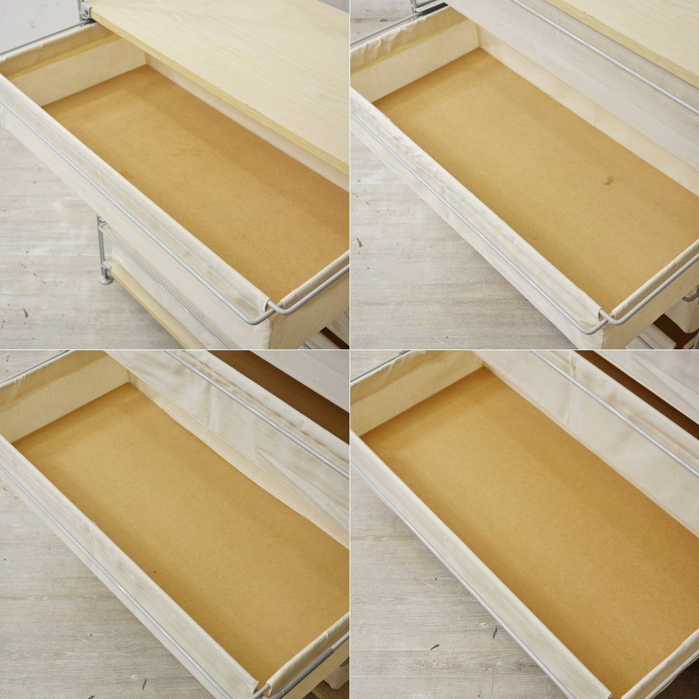 無印良品 MUJI スチールユニットシェルフ オープンシェルフ W84cm H175㎝ 木製棚板 ワードロープバー 帆布バスケット ●