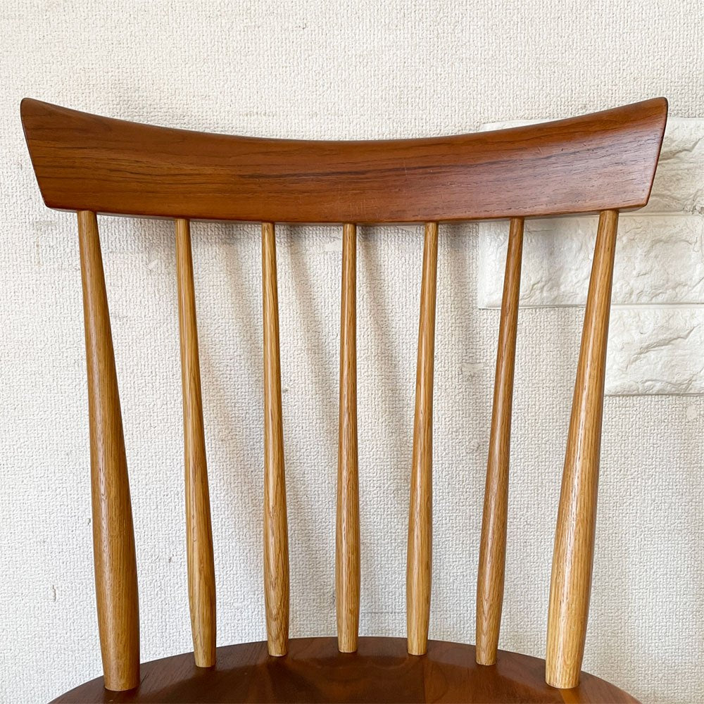 高山ウッドワークス TWW クラウィンザー KURA WINDSOR ファンバックチェア SC4K ダイニングチェア ウォールナット材×オーク材 岩倉榮利 柏木工製造 定価￥58,300- ◎