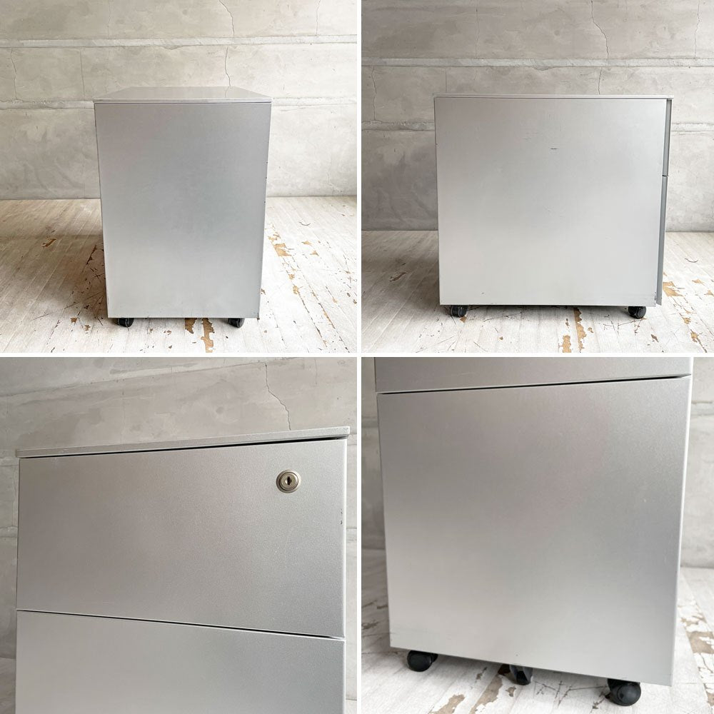 カッシーナ Cassina ixc. AFドロワー AF DRAWER デスクキャビネット ワゴン 鍵付き トレー付属 キャスターロック機能付き イタリア ミニマルデザイン A ♪