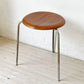 フリッツハンセン Fritz Hansen ビンテージ 3170 ドットスツール 3本脚 チーク材 アルネ・ヤコブセン Arne Jacobsen デンマーク 北欧家具 ★