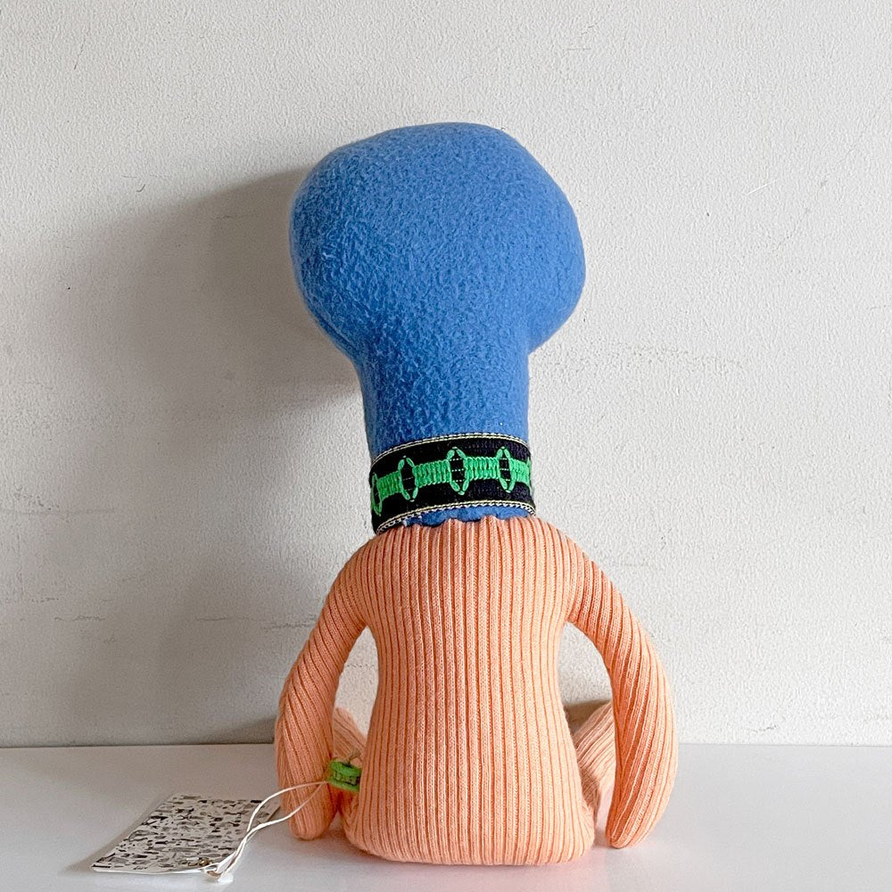 ボビーダズラー BOBBY DAZZLER 鳥のぬいぐるみ ブルー×オレンジ ハンドメイドドール 人形 H46.5cm イギリス ■