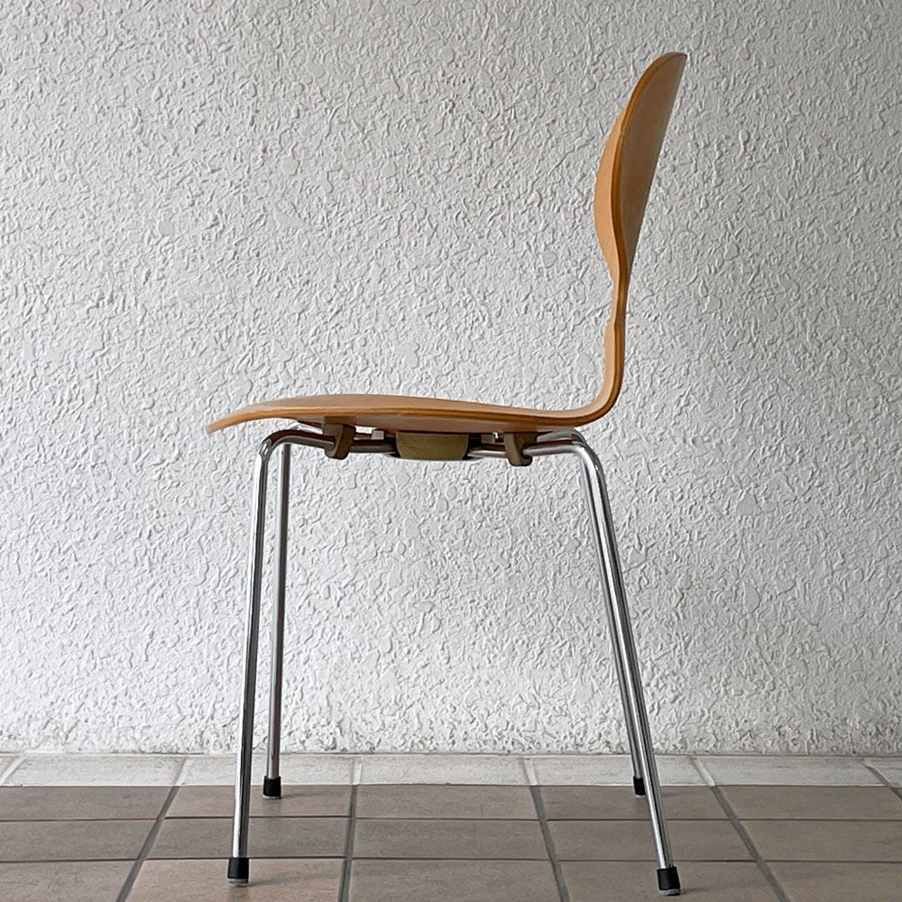 フリッツハンセン Fritz Hansen アントチェア 4本脚 ナチュラルビーチ ラッカー アルネ・ヤコブセン 北欧家具 A ◇
