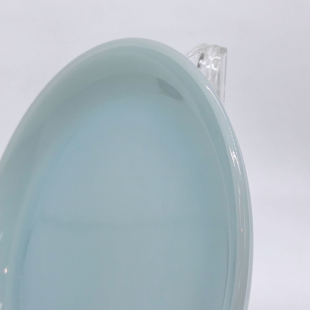 ファイヤーキング FIRE KING ディナープレート ターコイズブルー 15.7cm USビンテージ  1956～58年 アンカーホッキング A ●