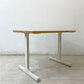 かなでもの KANADEMONO ザ・テーブル THE TABLE デスク ラバーウッド ナチュラル × White Steel Iライン脚 ホワイト W100cm ●