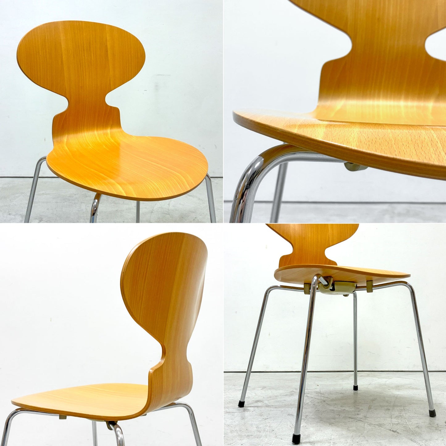 フリッツハンセン Fritz Hansen 3101 アリンコチェア アントチェア 4本脚 ナチュラルビーチ ラッカー仕上げ アルネ・ヤコブセン A ●