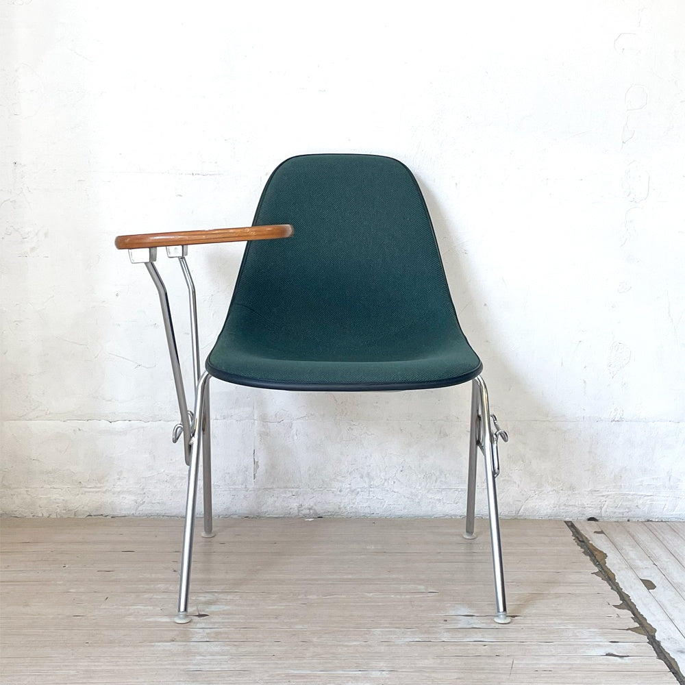 ハーマンミラー Herman Miller サイドシェルチェア セカンド 2nd ビンテージ アプホルスター スクールベース スタッキングベース 肘掛けテーブル付 イームズ ミッドセンチュリー I ★