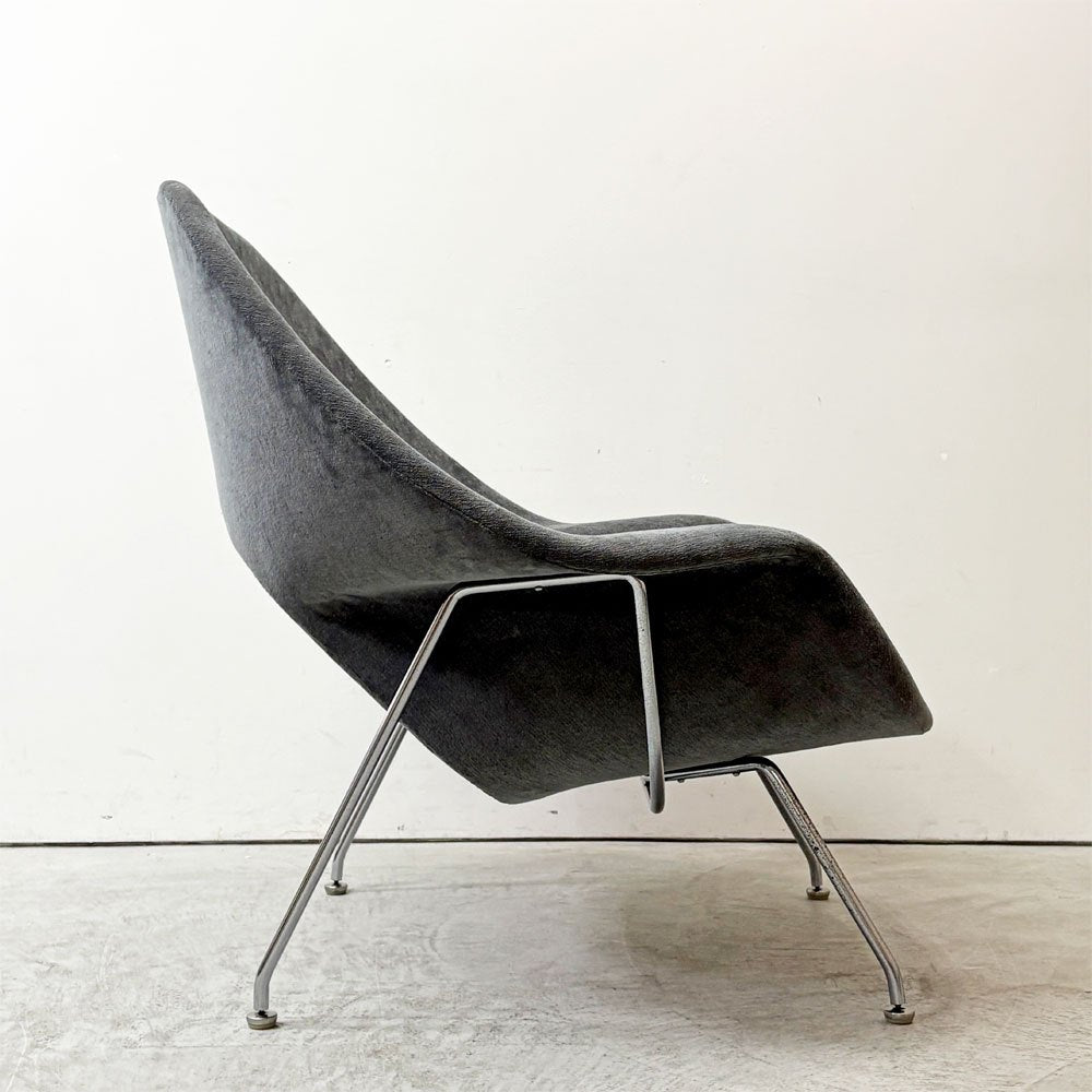 ノル ノール Knoll サーリネンコレクション ウームチェア Womb chair ラウンジチェア 1pソファ クロムベース グレー系 ファブリック エーロ・サーリネン ミッドセンチュリー ●