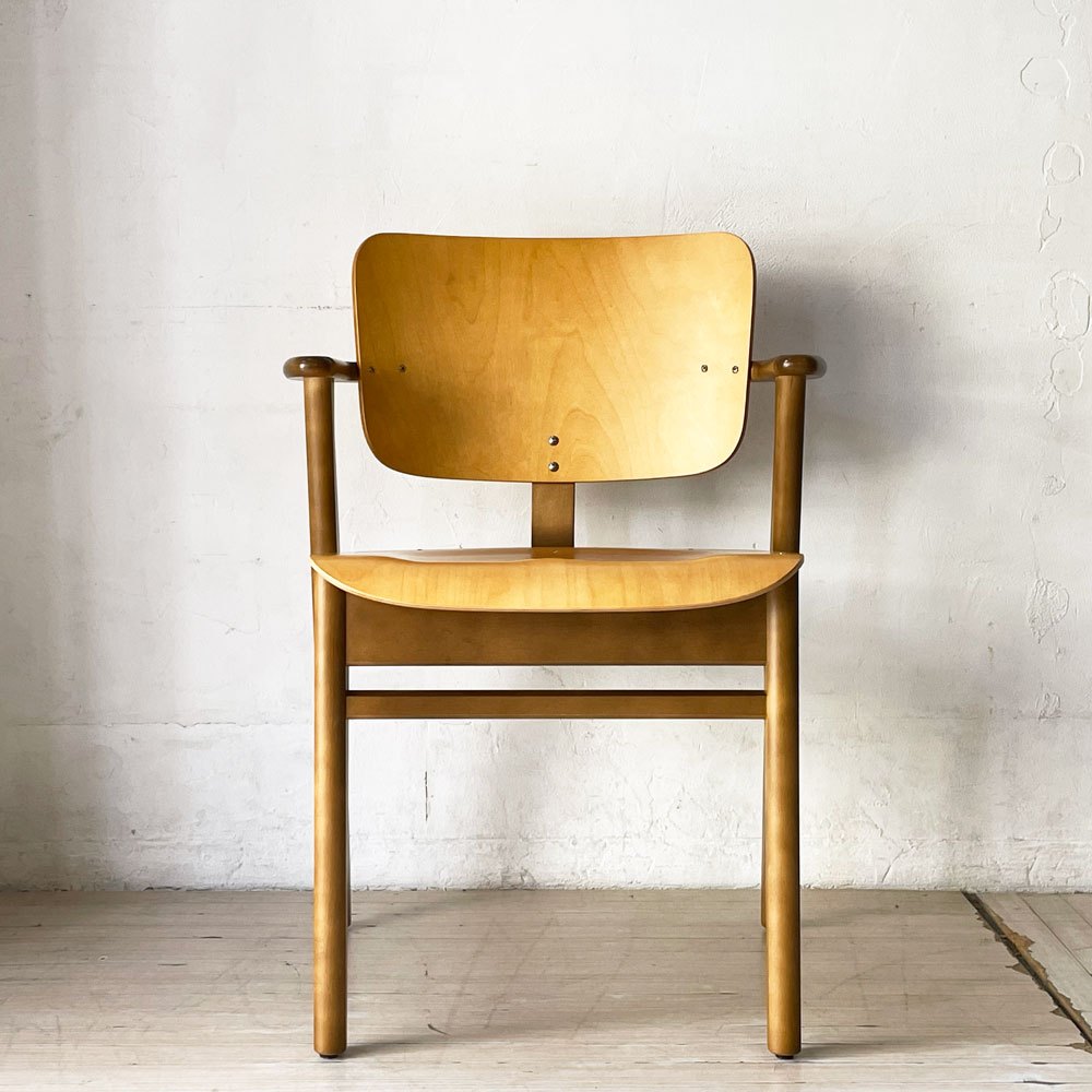 アルテック artek ドムスチェア Domus Chair ダイニングチェア アームチェア バーチ材 ハニー×ウォールナットカラー スコープ SCOPE別注 イルマリ・タピオヴァーラ 北欧 フィンランド 定価￥116,600- ★